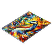 Phoenix-Gans-Flammen-Notizbuch Notizblock (Linke Seite)