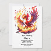 Phoenix Geburtstagseinladung Einladung (Vorderseite)
