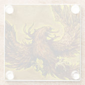 Phoenix Glasuntersetzer (Rückseite)