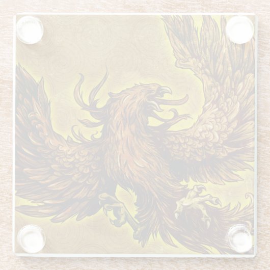 Phoenix Glasuntersetzer (Rückseite)