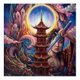 Phoenix Guardian Acrylic Wall Art Acryl Wandkunst