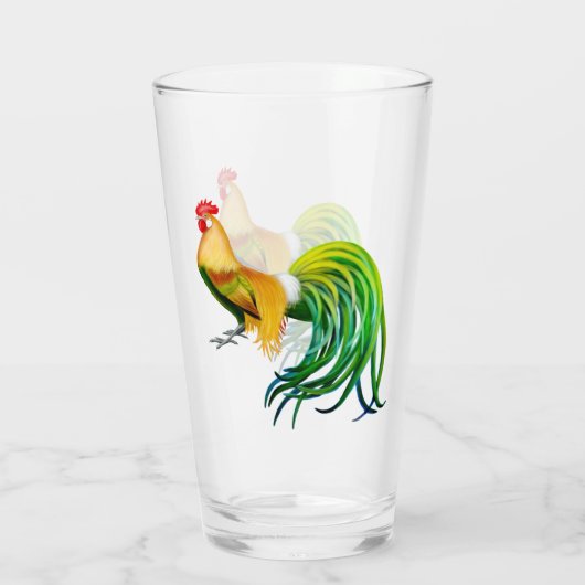 Phoenix-Hahn-Huhn-Glas-Trommel Glas (Rückseite)