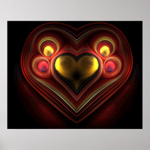 Phoenix Heart Fraktal Posters Poster