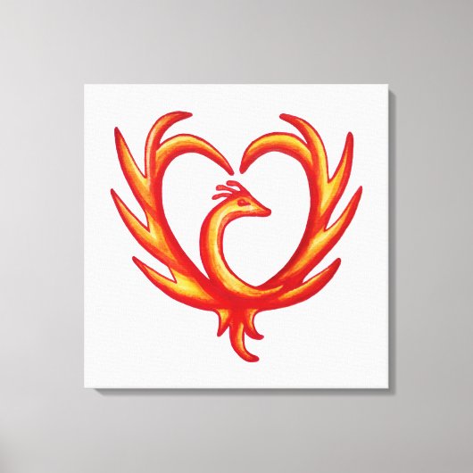 Phoenix Heart Leinwanddruck (Vorderseite)