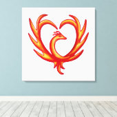 Phoenix Heart Leinwanddruck (Insitu (Holzboden))