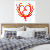Phoenix Heart Leinwanddruck (Insitu (Schlafzimmer))