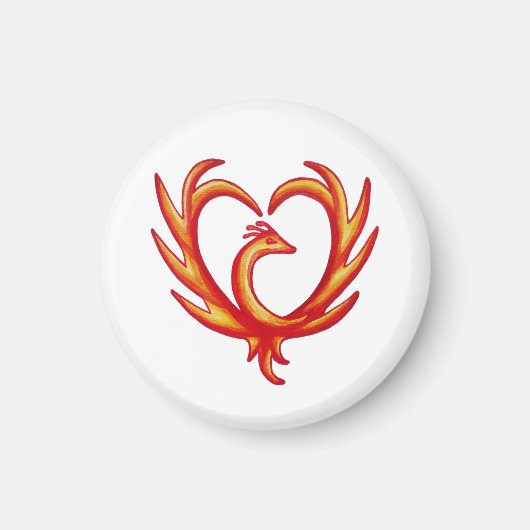 Phoenix Heart Magnet (Vorne)