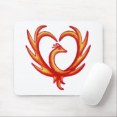 Phoenix Heart Mousepad (Mit Mouse)