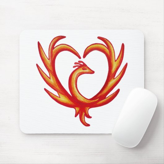 Phoenix Heart Mousepad (Mit Mouse)