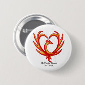 Phoenix Herz, MeWarriorFrau auf Twitch Button (Vorne & Hinten)