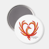 Phoenix Herz, MeWarriorFrau auf Twitch Magnet (Vorderseite/Rückseite)