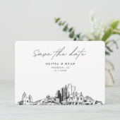 Phoenix Hochzeit Save the Date Einladung (Stehend Vorderseite)