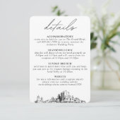 Phoenix-Hochzeitsdetails Begleitkarte (Stehend Vorderseite)