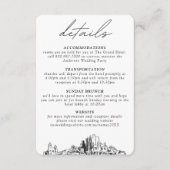 Phoenix-Hochzeitsdetails Begleitkarte (Vorderseite)