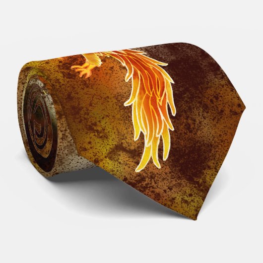Phoenix im Flug Krawatte (Gerollt)