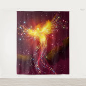 Phoenix im Flug Wandteppich (Vorderseite)