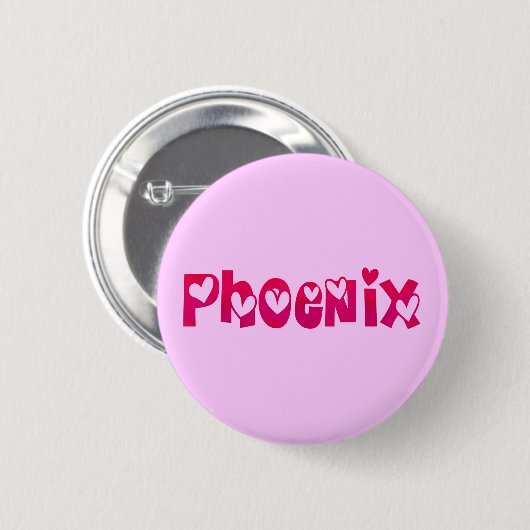 Phoenix im Herzen Button (Vorne & Hinten)