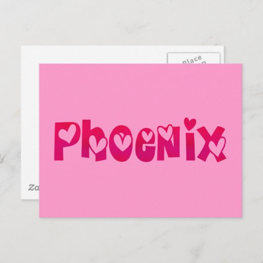 Phoenix im Herzen Postkarte (Vorne/Hinten)