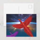 Phoenix im Weltraum Postkarte (Vorne/Hinten)