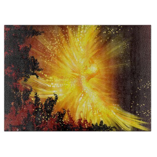 Phoenix in Bäumen Schneidebrett (Vorderseite)