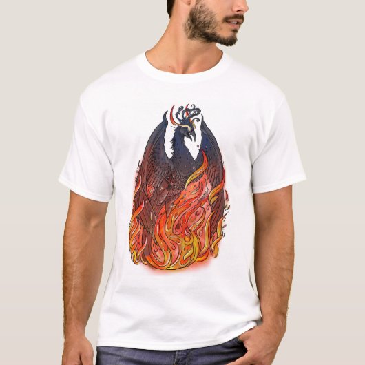 Phoenix in den Flammen T-Shirt (Vorderseite)