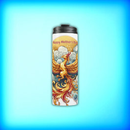 Phoenix in den Wolken glücklich Muttertag | Thermosbecher