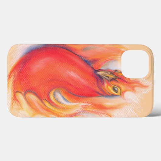 Phoenix in der Flamme Pastel Art Case-Mate iPhone Hülle (Rückseite (Horizontal))