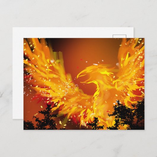 Phoenix in der Flugpostkarte Postkarte (Vorne/Hinten)