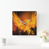 Phoenix in der Fluguhr Quadratische Wanduhr (Zuhause)