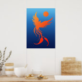 Phoenix in Flammen-Poster Poster (Küche)