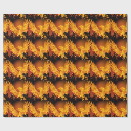 Phoenix in Flight Tile Wrapping Paper Geschenkpapier (Flach)