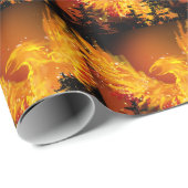 Phoenix in Flight Tile Wrapping Paper Geschenkpapier (Rolleneckpunkt)