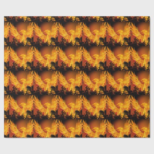 Phoenix in Flight Tile Wrapping Paper Geschenkpapier (Saum)