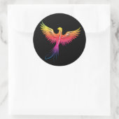 Phoenix in hellen Farben Runder Aufkleber (Tasche)