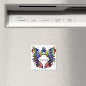 Phoenix in Regenbogenfarben Magnet (In Situ (Geschirrspüler))