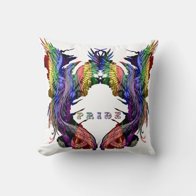 Phoenix in Stolzfarben  Kissen (Vorderseite)