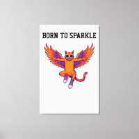 Phoenix-Katze-Leinwandkunst – Magische Feuerkatze