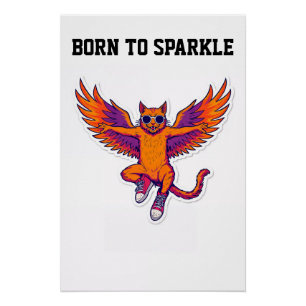 Phoenix-Katze Poster – Magisches Feuer-Kitty-Wandb