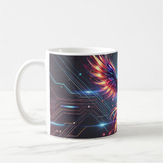 Phoenix Keramik Tasse - Vibranntfuturistisch