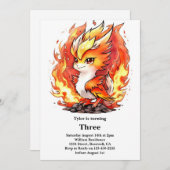 Phoenix Kindergeburtstag Einladung (Vorne/Hinten)