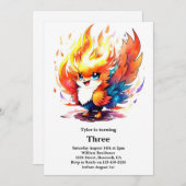 Phoenix Kindergeburtstag Einladung (Vorne/Hinten)