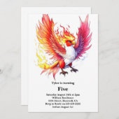 Phoenix Kindergeburtstag Einladung (Vorne/Hinten)