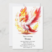 Phoenix Kindergeburtstag Einladung (Vorderseite)