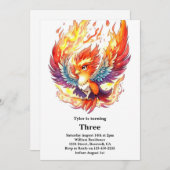 Phoenix Kindergeburtstag Einladung (Vorne/Hinten)