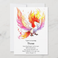 Phoenix Kindergeburtstag Einladung