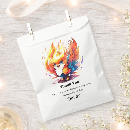 Phoenix-Kindergeburtstag Geschenktütchen (Ausgeschnitten)