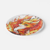 Phoenix-Kindergeburtstag Pappteller (Schrägansicht)