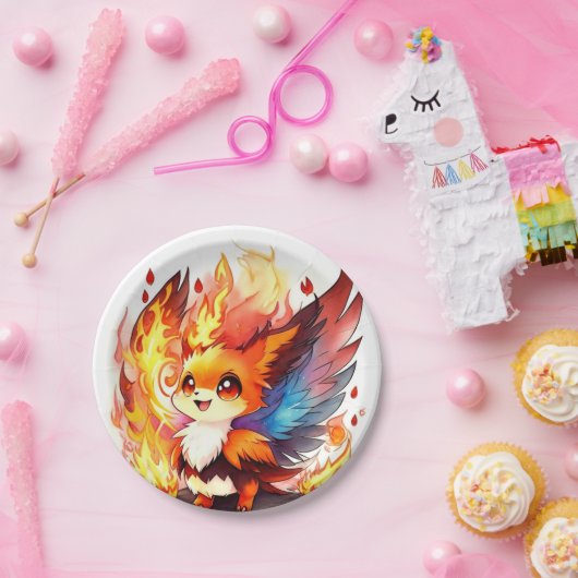 Phoenix-Kindergeburtstag Pappteller (Party)