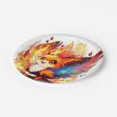 Phoenix-Kindergeburtstag Pappteller (Schrägansicht)