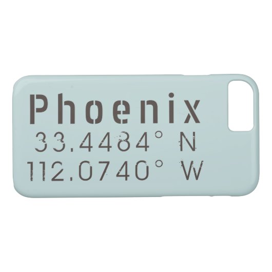 Phoenix Latitude Longitude Case-Mate iPhone Hülle (Rückseite (Horizontal))